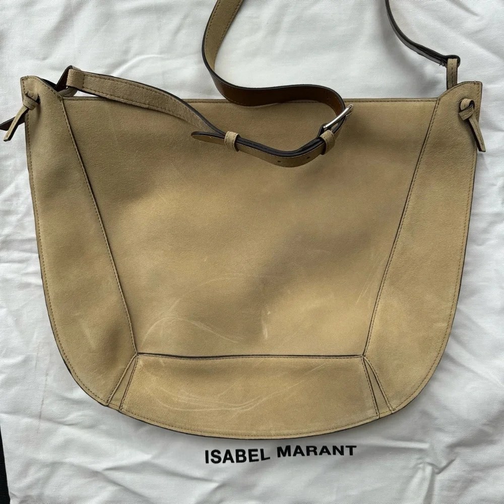Isabel Marant Beige Suede Shoulder Bag NWOT - Picture 6 of 10